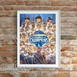 World Series Champions Dodgers 11x17 Art Print